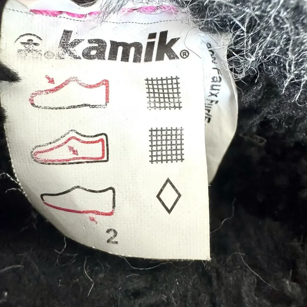 Kamik Snowangel Girls Size 2 Purple Snow Boots Faux Fur Waterproof Winter Shoes